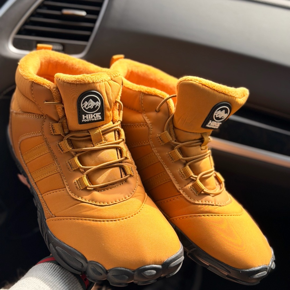 Hike Footwear Women's Orange Ankle Booties - Cozy Lined Winter Style - Picture 2 of 7